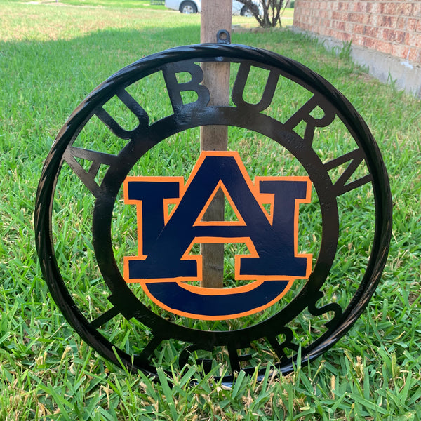 12", 18", 24", 32" AUBURN TIGERS CUSTOM METAL VINTAGE CRAFT SIGN WESTERN HOME DECOR HANDMADE