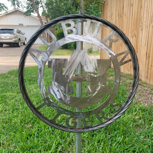 12", 18", 24", 32" AUBURN TIGERS CUSTOM RAW METAL VINTAGE SIGN TEAM WESTERN HOME DECOR HANDMADE