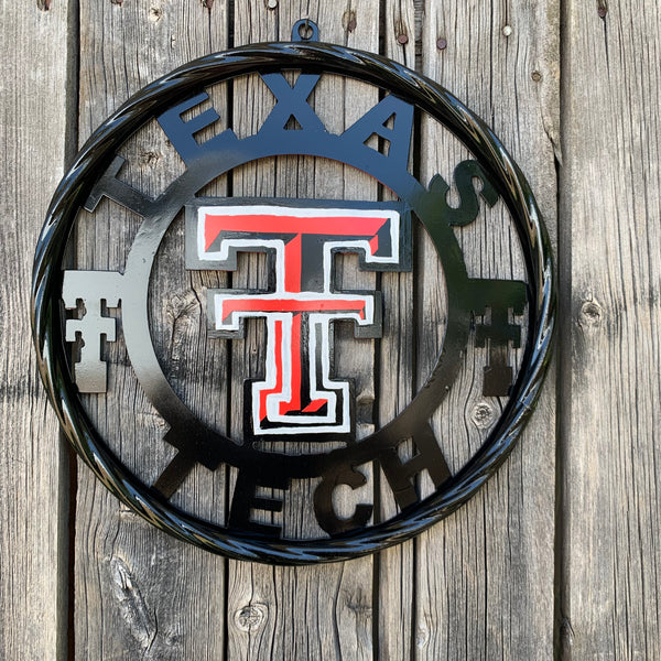 12", 18", 24", 32", 36" TEXAS TECH CUSTOM METAL VINTAGE CRAFT TEAM SIGN