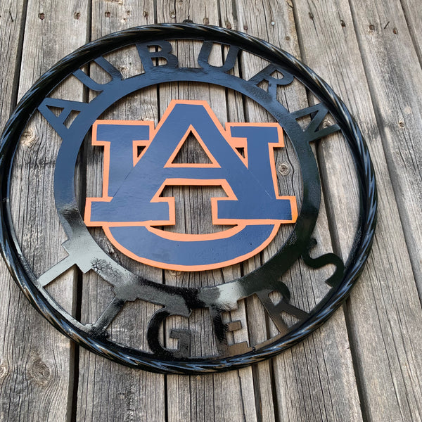 12", 18", 24", 32" AUBURN TIGERS CUSTOM METAL VINTAGE CRAFT SIGN WESTERN HOME DECOR HANDMADE