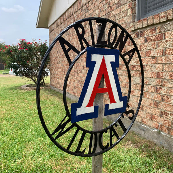 12", 18", 24", 32" ARIZONA WILDCATS CUSTOM METAL VINTAGE CRAFT SIGN TEAM WESTERN HOME DECOR HANDMADE