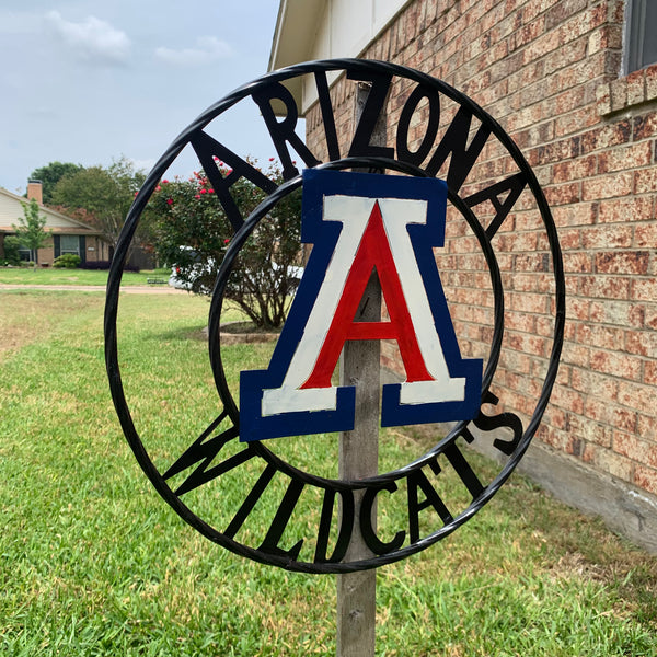 12", 18", 24", 32" ARIZONA WILDCATS CUSTOM METAL VINTAGE CRAFT SIGN TEAM WESTERN HOME DECOR HANDMADE