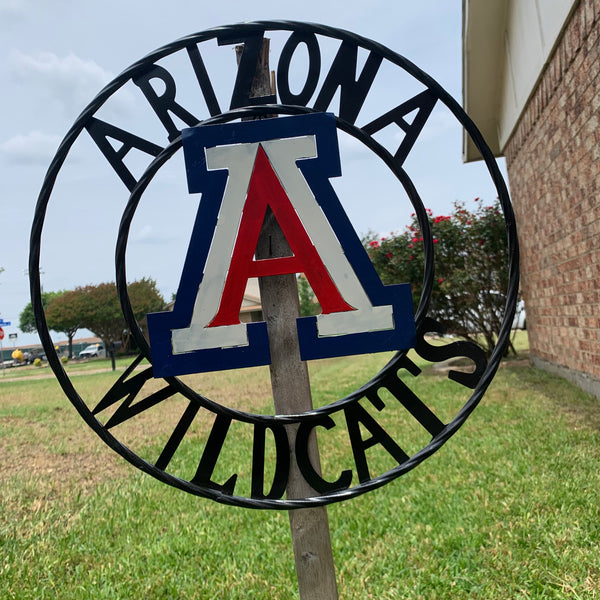 12", 18", 24", 32" ARIZONA WILDCATS CUSTOM METAL VINTAGE CRAFT SIGN TEAM WESTERN HOME DECOR HANDMADE