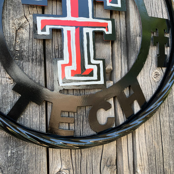 12", 18", 24", 32", 36" TEXAS TECH CUSTOM METAL VINTAGE CRAFT TEAM SIGN