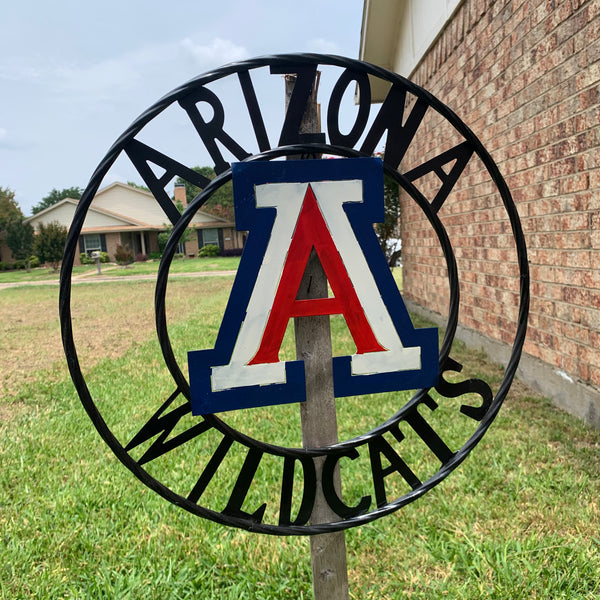 12", 18", 24", 32" ARIZONA WILDCATS CUSTOM METAL VINTAGE CRAFT SIGN TEAM WESTERN HOME DECOR HANDMADE