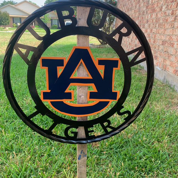 12", 18", 24", 32" AUBURN TIGERS CUSTOM METAL VINTAGE CRAFT SIGN WESTERN HOME DECOR HANDMADE