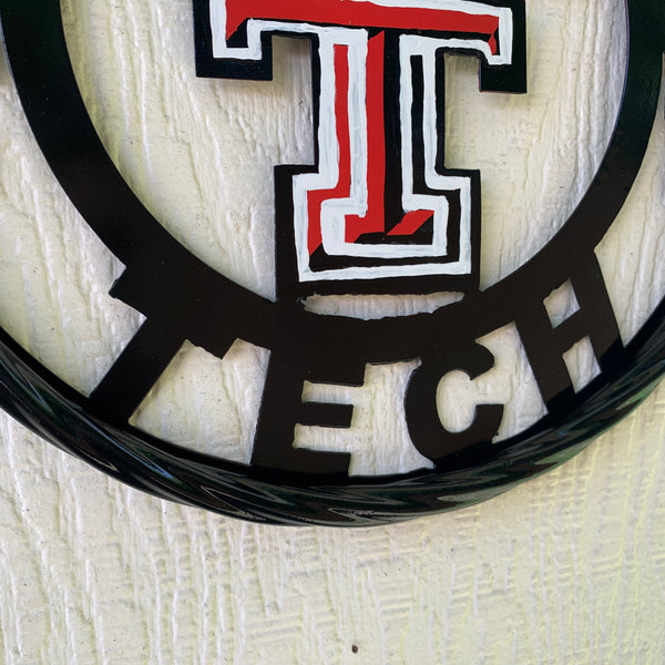 12", 18", 24", 32", 36" TEXAS TECH CUSTOM METAL VINTAGE CRAFT TEAM SIGN