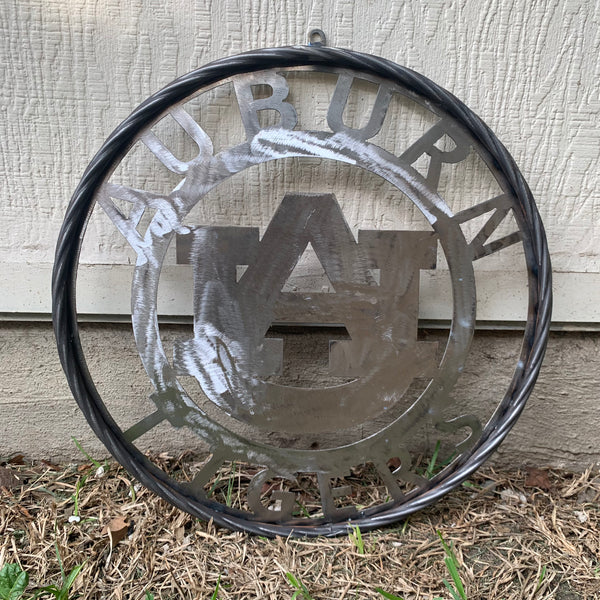12", 18", 24", 32" AUBURN TIGERS CUSTOM RAW METAL VINTAGE SIGN TEAM WESTERN HOME DECOR HANDMADE