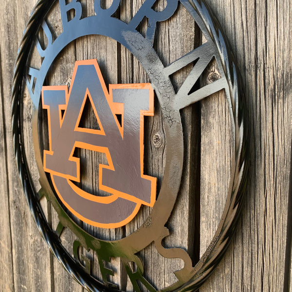 12", 18", 24", 32" AUBURN TIGERS CUSTOM METAL VINTAGE CRAFT SIGN WESTERN HOME DECOR HANDMADE