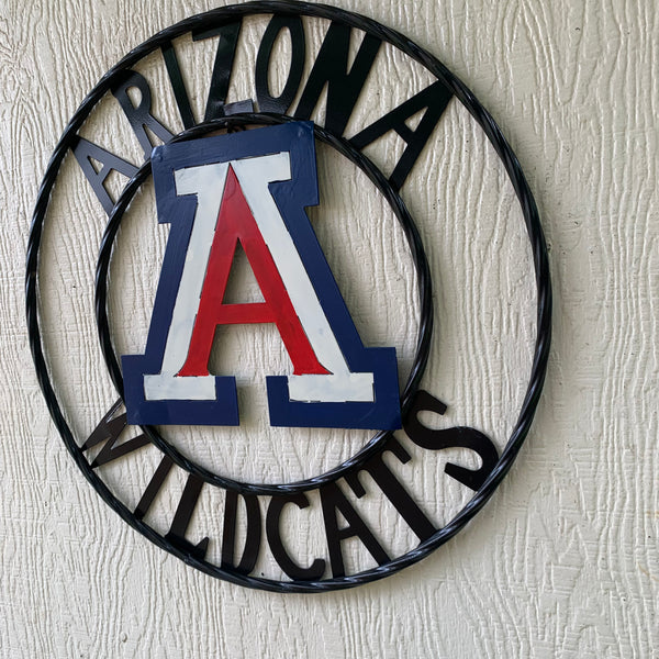 12", 18", 24", 32" ARIZONA WILDCATS CUSTOM METAL VINTAGE CRAFT SIGN TEAM WESTERN HOME DECOR HANDMADE