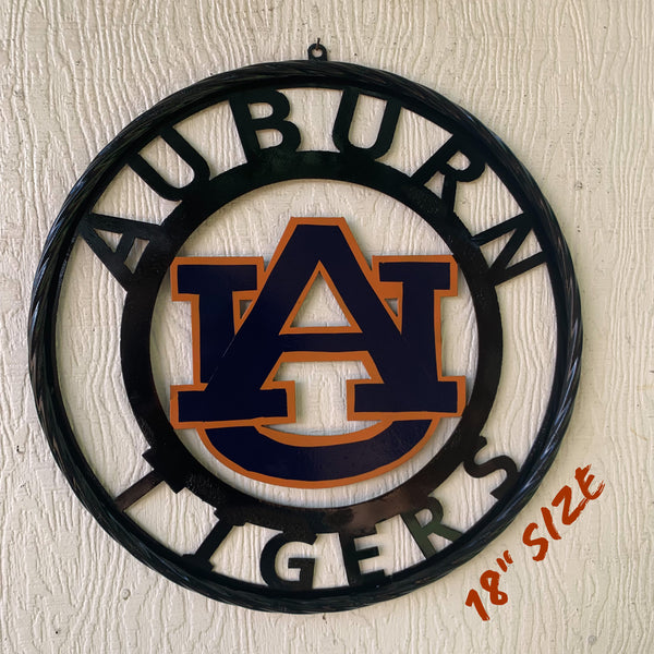 12", 18", 24", 32" AUBURN TIGERS CUSTOM METAL VINTAGE CRAFT SIGN WESTERN HOME DECOR HANDMADE