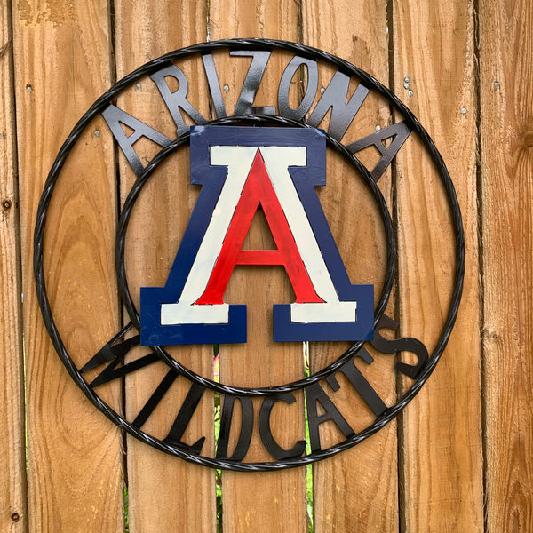 12", 18", 24", 32" ARIZONA WILDCATS CUSTOM METAL VINTAGE CRAFT SIGN TEAM WESTERN HOME DECOR HANDMADE