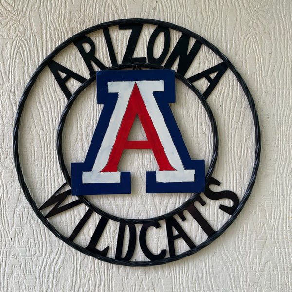 12", 18", 24", 32" ARIZONA WILDCATS CUSTOM METAL VINTAGE CRAFT SIGN TEAM WESTERN HOME DECOR HANDMADE