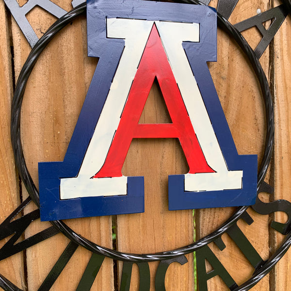 12", 18", 24", 32" ARIZONA WILDCATS CUSTOM METAL VINTAGE CRAFT SIGN TEAM WESTERN HOME DECOR HANDMADE