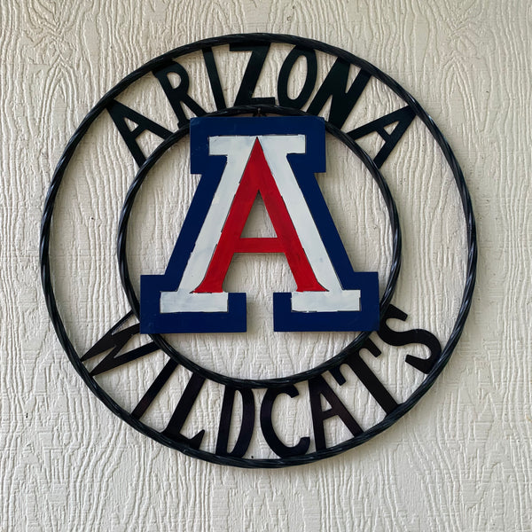 12", 18", 24", 32" ARIZONA WILDCATS CUSTOM METAL VINTAGE CRAFT SIGN TEAM WESTERN HOME DECOR HANDMADE