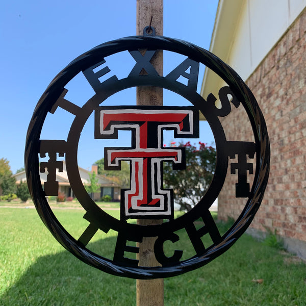 12", 18", 24", 32", 36" TEXAS TECH CUSTOM METAL VINTAGE CRAFT TEAM SIGN