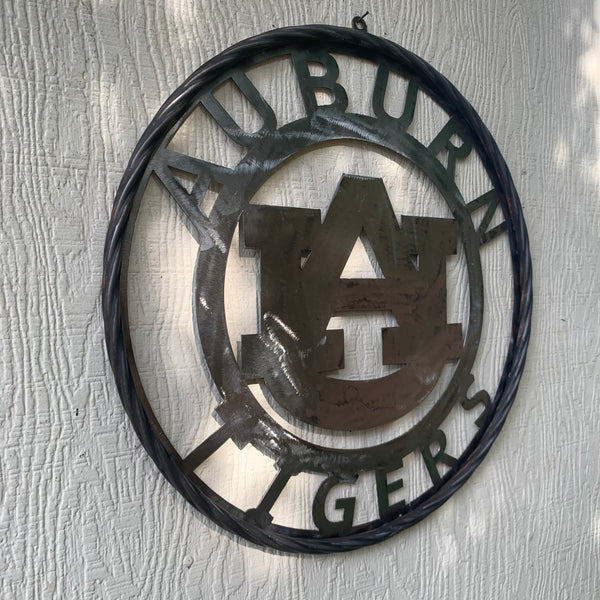 12", 18", 24", 32" AUBURN TIGERS CUSTOM RAW METAL VINTAGE SIGN TEAM WESTERN HOME DECOR HANDMADE