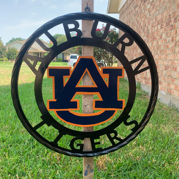 12", 18", 24", 32" AUBURN TIGERS CUSTOM METAL VINTAGE CRAFT SIGN WESTERN HOME DECOR HANDMADE