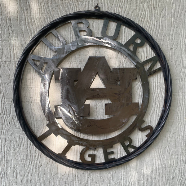 12", 18", 24", 32" AUBURN TIGERS CUSTOM RAW METAL VINTAGE SIGN TEAM WESTERN HOME DECOR HANDMADE