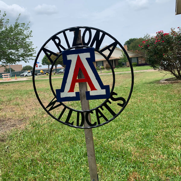 12", 18", 24", 32" ARIZONA WILDCATS CUSTOM METAL VINTAGE CRAFT SIGN TEAM WESTERN HOME DECOR HANDMADE