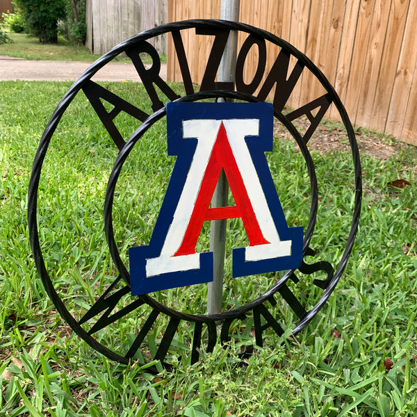 12", 18", 24", 32" ARIZONA WILDCATS CUSTOM METAL VINTAGE CRAFT SIGN TEAM WESTERN HOME DECOR HANDMADE