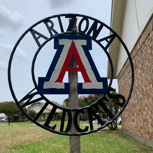 12", 18", 24", 32" ARIZONA WILDCATS CUSTOM METAL VINTAGE CRAFT SIGN TEAM WESTERN HOME DECOR HANDMADE