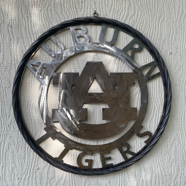 12", 18", 24", 32" AUBURN TIGERS CUSTOM RAW METAL VINTAGE SIGN TEAM WESTERN HOME DECOR HANDMADE