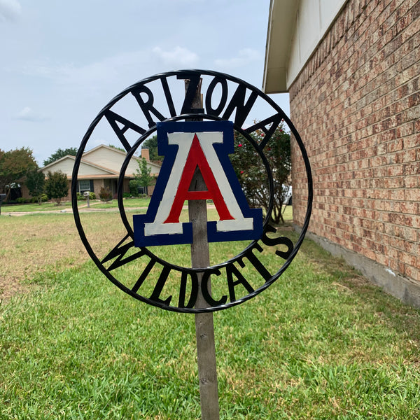 12", 18", 24", 32" ARIZONA WILDCATS CUSTOM METAL VINTAGE CRAFT SIGN TEAM WESTERN HOME DECOR HANDMADE