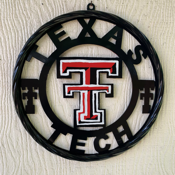 12", 18", 24", 32", 36" TEXAS TECH CUSTOM METAL VINTAGE CRAFT TEAM SIGN