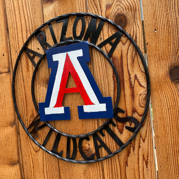 12", 18", 24", 32" ARIZONA WILDCATS CUSTOM METAL VINTAGE CRAFT SIGN TEAM WESTERN HOME DECOR HANDMADE