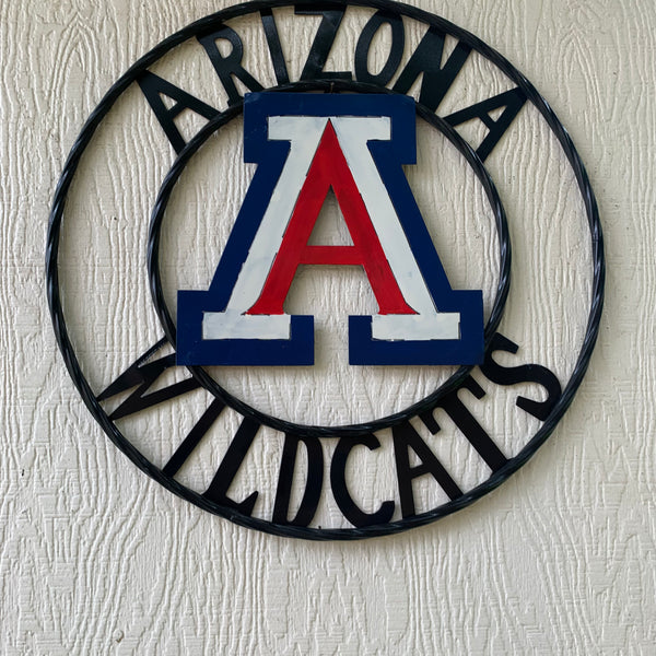 12", 18", 24", 32" ARIZONA WILDCATS CUSTOM METAL VINTAGE CRAFT SIGN TEAM WESTERN HOME DECOR HANDMADE