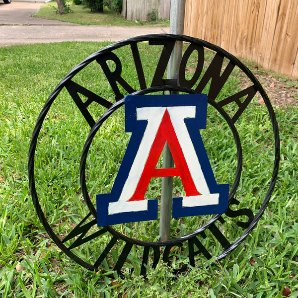 12", 18", 24", 32" ARIZONA WILDCATS CUSTOM METAL VINTAGE CRAFT SIGN TEAM WESTERN HOME DECOR HANDMADE