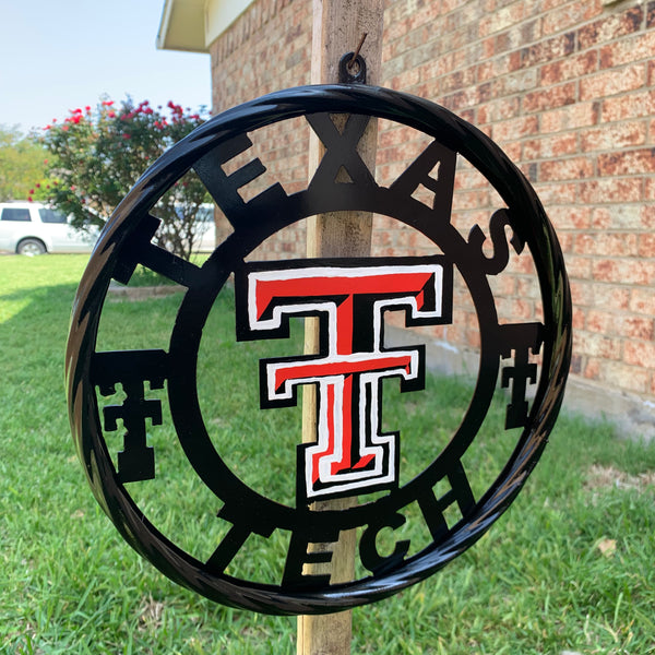 12", 18", 24", 32", 36" TEXAS TECH CUSTOM METAL VINTAGE CRAFT TEAM SIGN