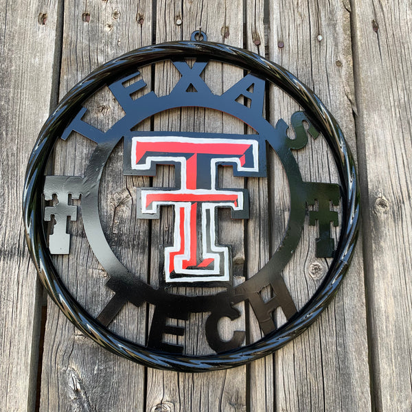 12", 18", 24", 32", 36" TEXAS TECH CUSTOM METAL VINTAGE CRAFT TEAM SIGN