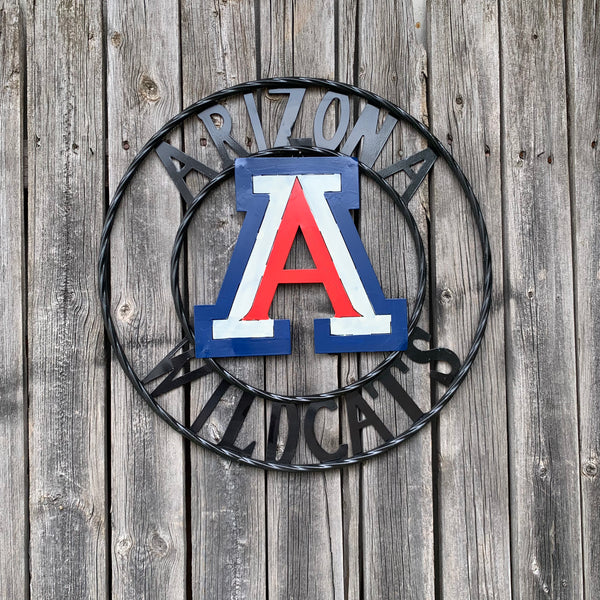 12", 18", 24", 32" ARIZONA WILDCATS CUSTOM METAL VINTAGE CRAFT SIGN TEAM WESTERN HOME DECOR HANDMADE