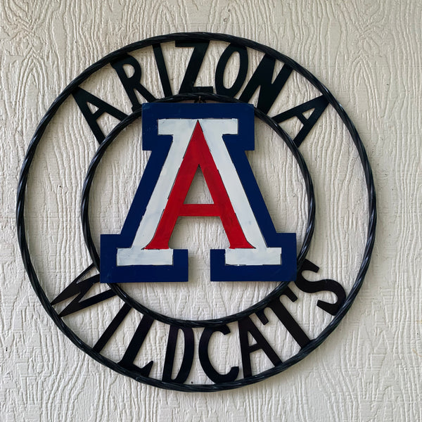 12", 18", 24", 32" ARIZONA WILDCATS CUSTOM METAL VINTAGE CRAFT SIGN TEAM WESTERN HOME DECOR HANDMADE