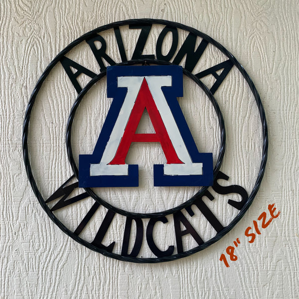 12", 18", 24", 32" ARIZONA WILDCATS CUSTOM METAL VINTAGE CRAFT SIGN TEAM WESTERN HOME DECOR HANDMADE