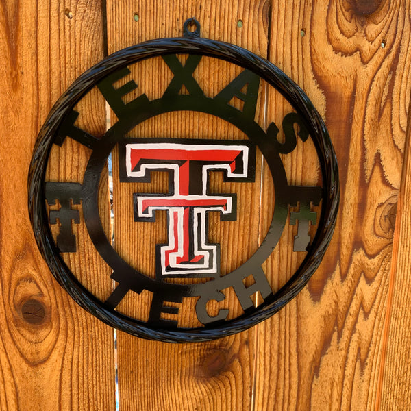 12", 18", 24", 32", 36" TEXAS TECH CUSTOM METAL VINTAGE CRAFT TEAM SIGN