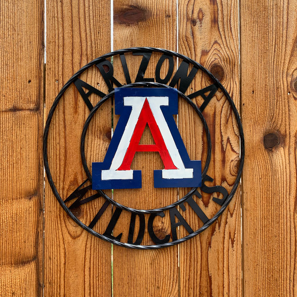 12", 18", 24", 32" ARIZONA WILDCATS CUSTOM METAL VINTAGE CRAFT SIGN TEAM WESTERN HOME DECOR HANDMADE