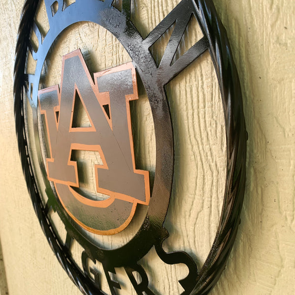 12", 18", 24", 32" AUBURN TIGERS CUSTOM METAL VINTAGE CRAFT SIGN WESTERN HOME DECOR HANDMADE