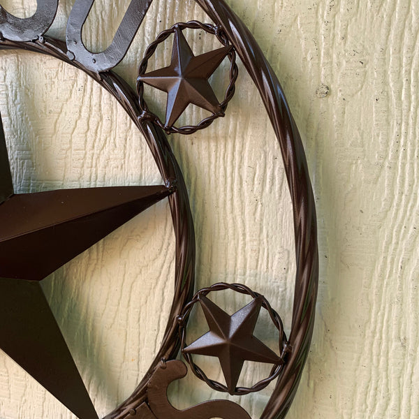 18" SHSU SAM HOUSTON BEARKATS RUSTIC BRONZE COPPER METAL CUSTOM VINTAGE CRAFT RUSTIC BROWN TEAM STAR HANDMADE