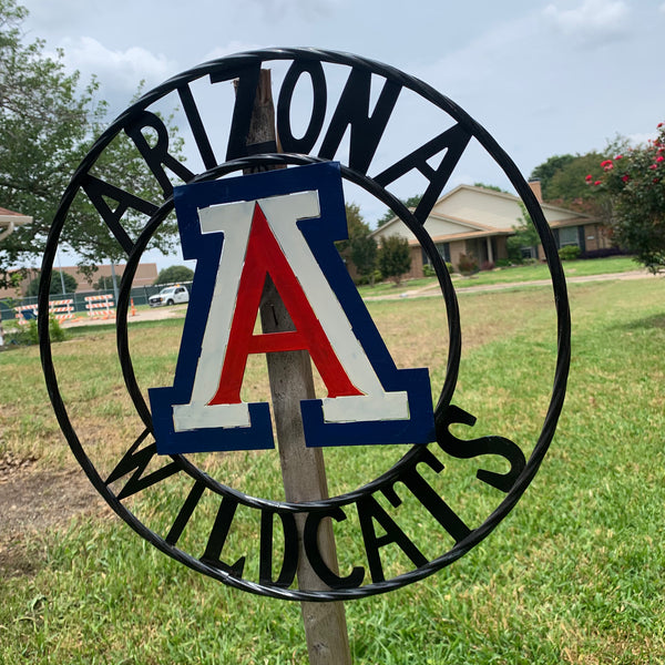 12", 18", 24", 32" ARIZONA WILDCATS CUSTOM METAL VINTAGE CRAFT SIGN TEAM WESTERN HOME DECOR HANDMADE