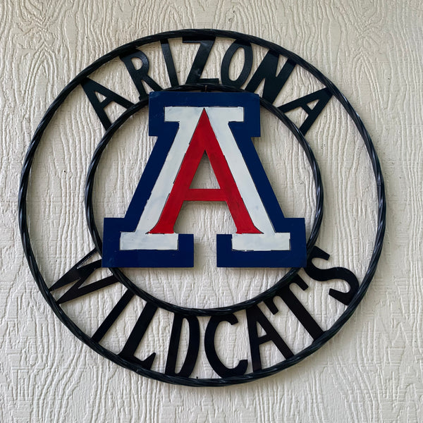 12", 18", 24", 32" ARIZONA WILDCATS CUSTOM METAL VINTAGE CRAFT SIGN TEAM WESTERN HOME DECOR HANDMADE