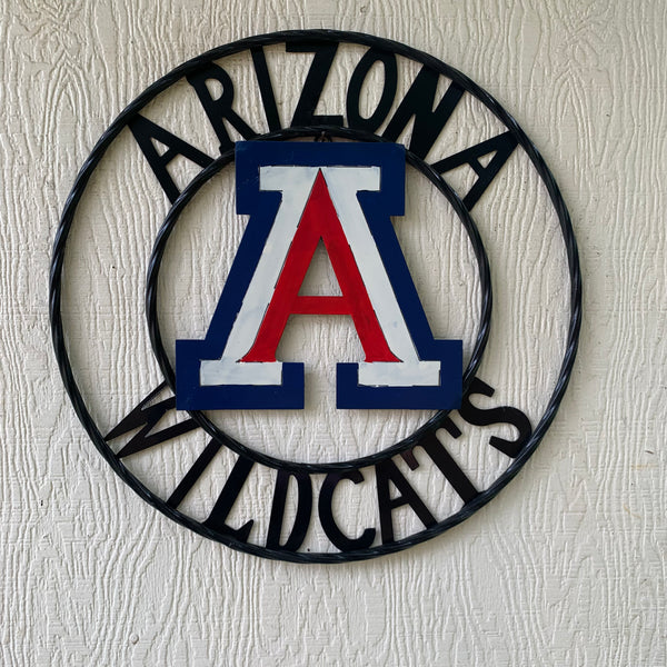 12", 18", 24", 32" ARIZONA WILDCATS CUSTOM METAL VINTAGE CRAFT SIGN TEAM WESTERN HOME DECOR HANDMADE