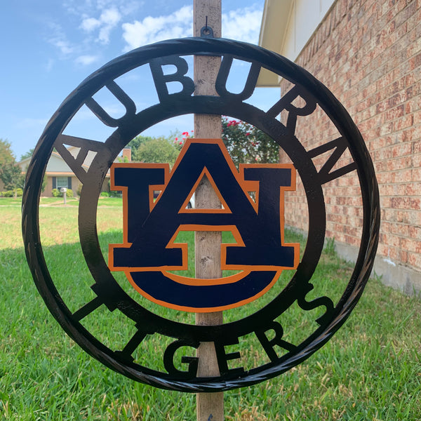 12", 18", 24", 32" AUBURN TIGERS CUSTOM METAL VINTAGE CRAFT SIGN WESTERN HOME DECOR HANDMADE