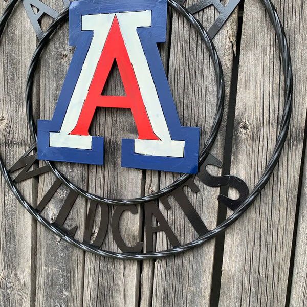 12", 18", 24", 32" ARIZONA WILDCATS CUSTOM METAL VINTAGE CRAFT SIGN TEAM WESTERN HOME DECOR HANDMADE