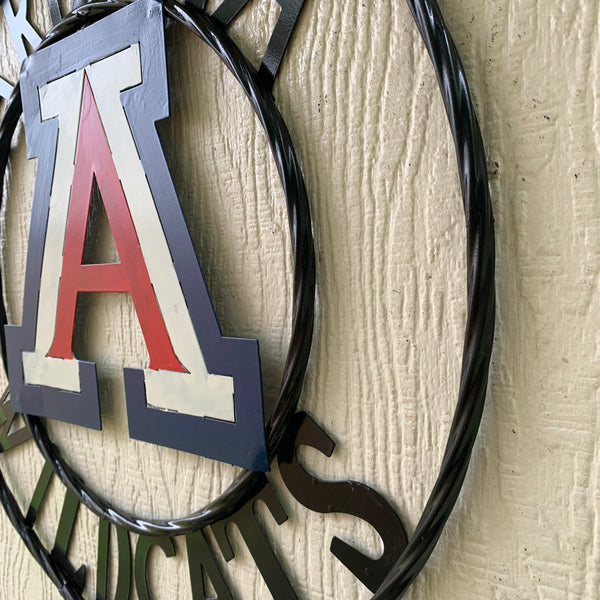 12", 18", 24", 32" ARIZONA WILDCATS CUSTOM METAL VINTAGE CRAFT SIGN TEAM WESTERN HOME DECOR HANDMADE