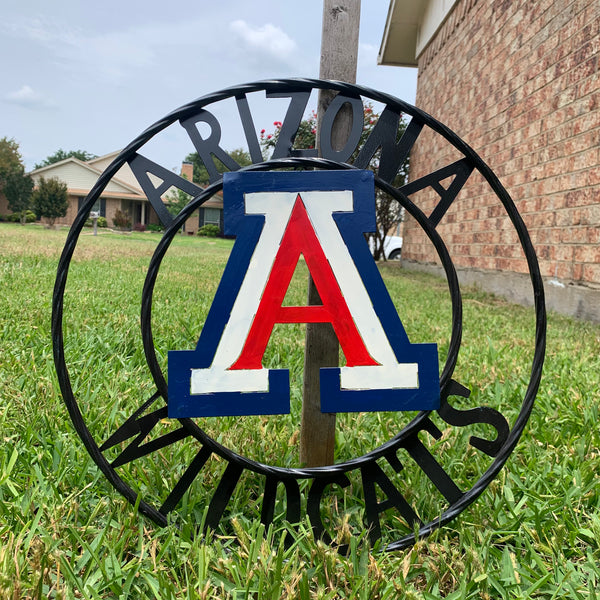 12", 18", 24", 32" ARIZONA WILDCATS CUSTOM METAL VINTAGE CRAFT SIGN TEAM WESTERN HOME DECOR HANDMADE