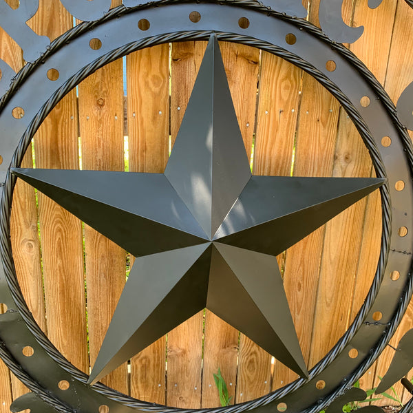 REPUBLIC OF TEXAS 3d STAR CUSTOM RUSTIC BLACK METAL VINTAGE CRAFT WESTERN HOME DECOR HANDMADE NEW ART