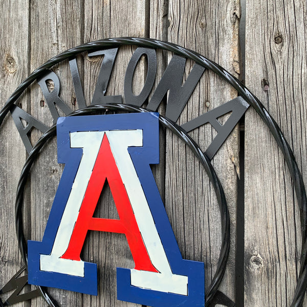 12", 18", 24", 32" ARIZONA WILDCATS CUSTOM METAL VINTAGE CRAFT SIGN TEAM WESTERN HOME DECOR HANDMADE